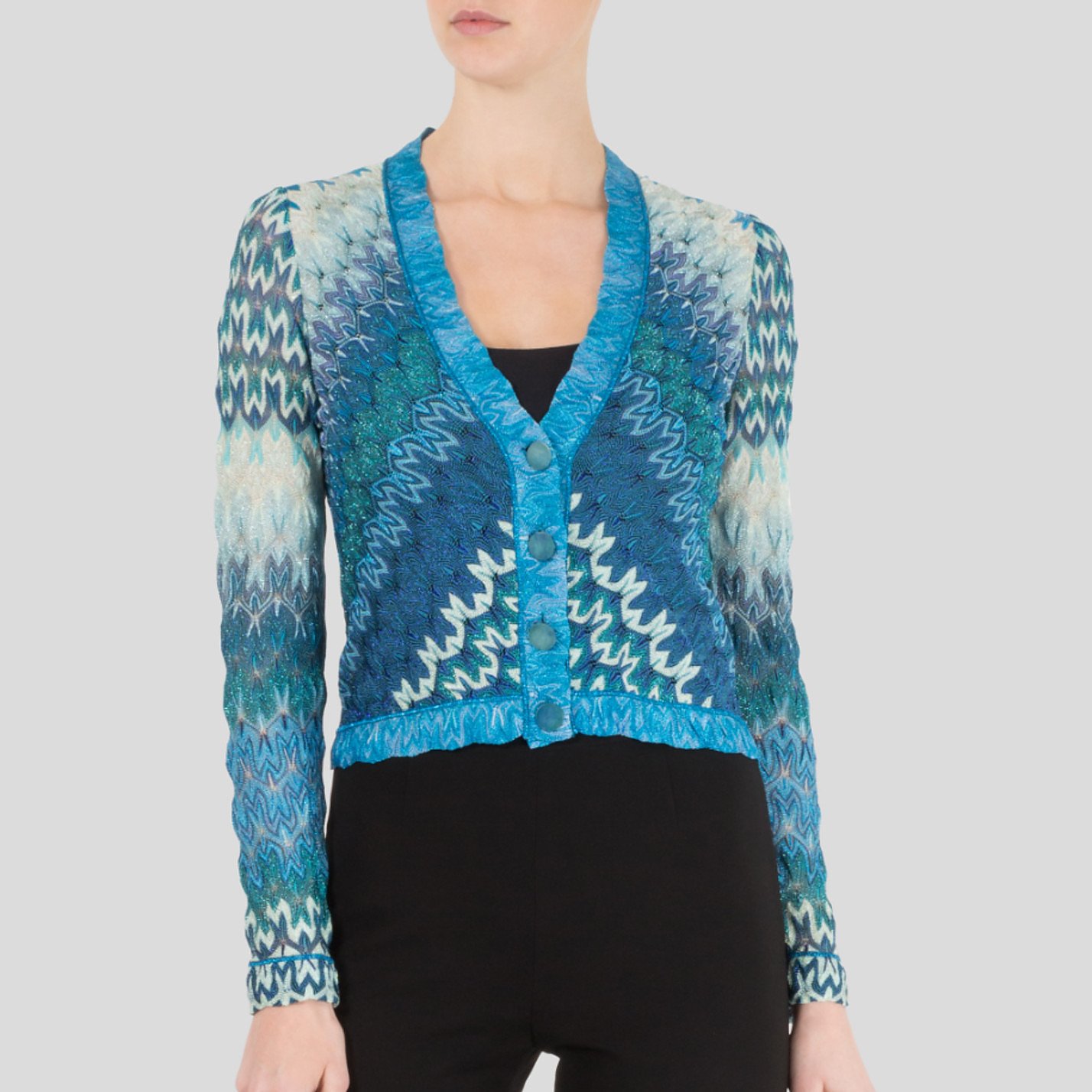 Rent Buy Missoni Cropped Lurex Cardigan | MY WARDROBE HQ