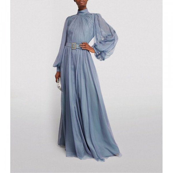 Rent Buy Andrew GN Silk Puff Sleeved Gown MY WARDROBE HQ