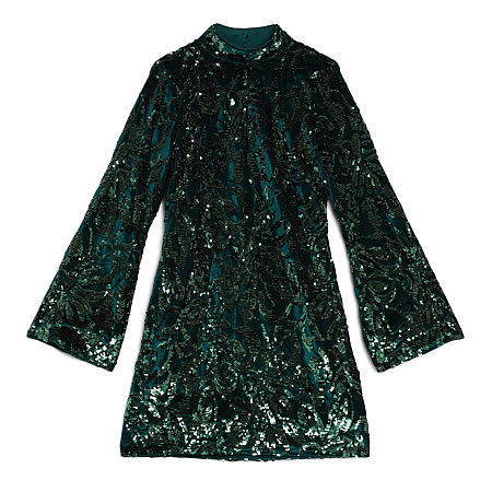 Rent Buy Karen Millen Velvet Sequin Woven Aline Dress MY