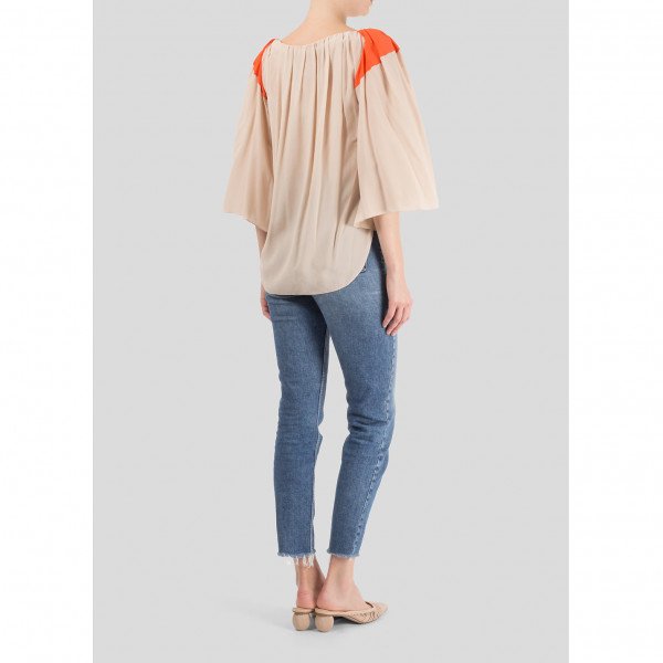 Vionnet Colour Block Silk Top
