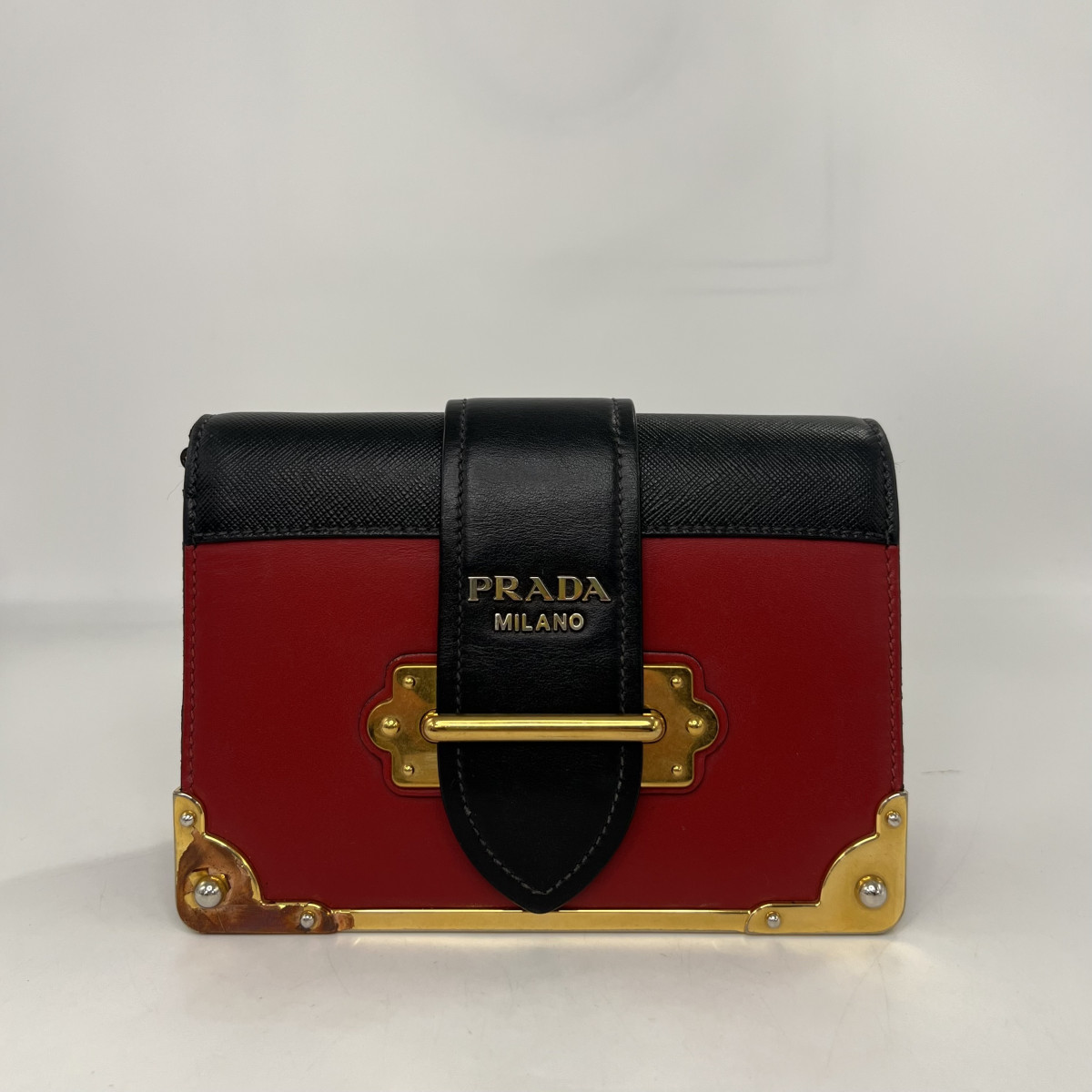 PRADA Cahier Leather Crossbody Bag