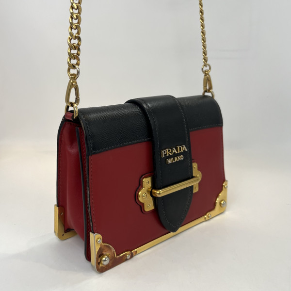 PRADA Cahier Leather Crossbody Bag