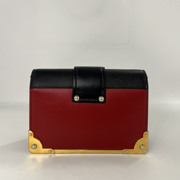 PRADA Cahier Leather Crossbody Bag