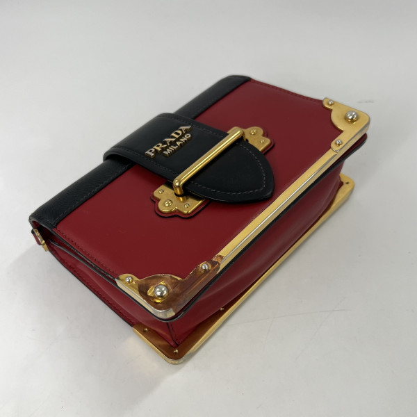 PRADA Cahier Leather Crossbody Bag