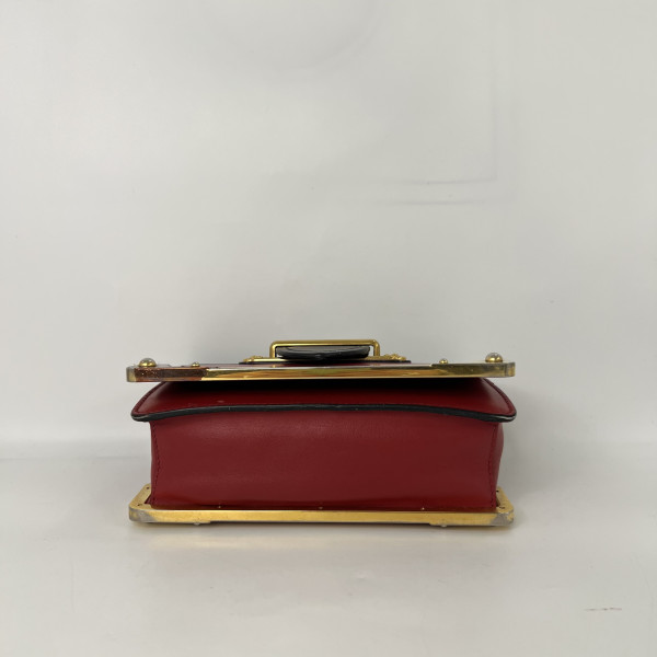 PRADA Cahier Leather Crossbody Bag