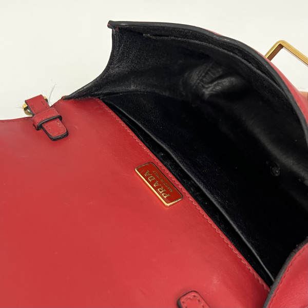 PRADA Cahier Leather Crossbody Bag
