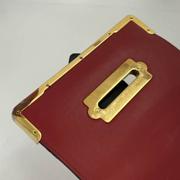 PRADA Cahier Leather Crossbody Bag