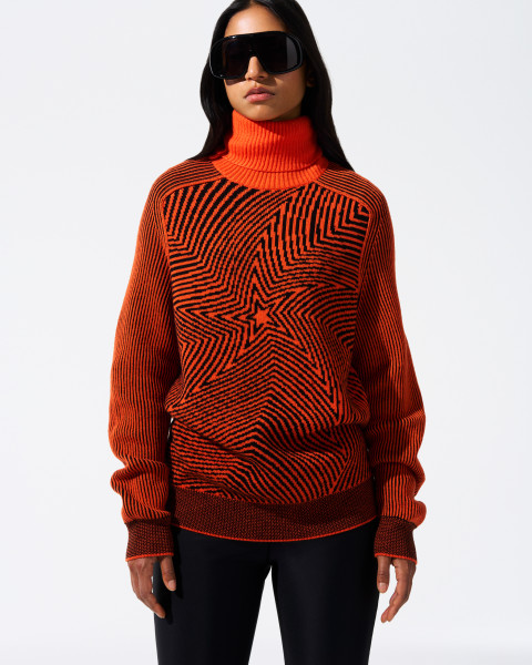 Perfect Moment Star Merino Wool Turtleneck Sweater