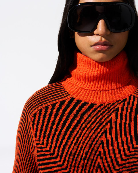 Perfect Moment Star Merino Wool Turtleneck Sweater