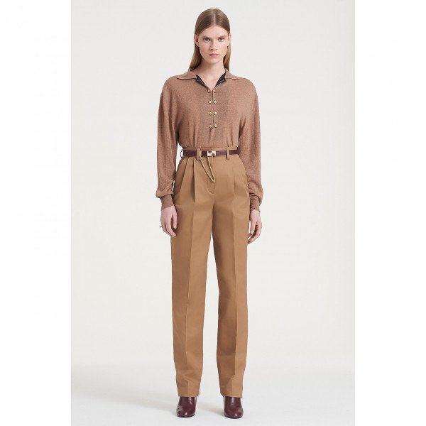 PORTS 1961 Chain Link Button Knit Top