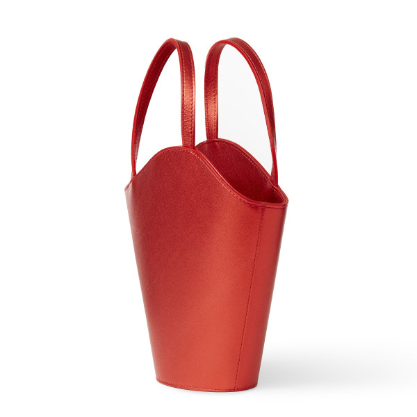 Natalie Dennis Iconic Infinity Handbag In Chilli Red
