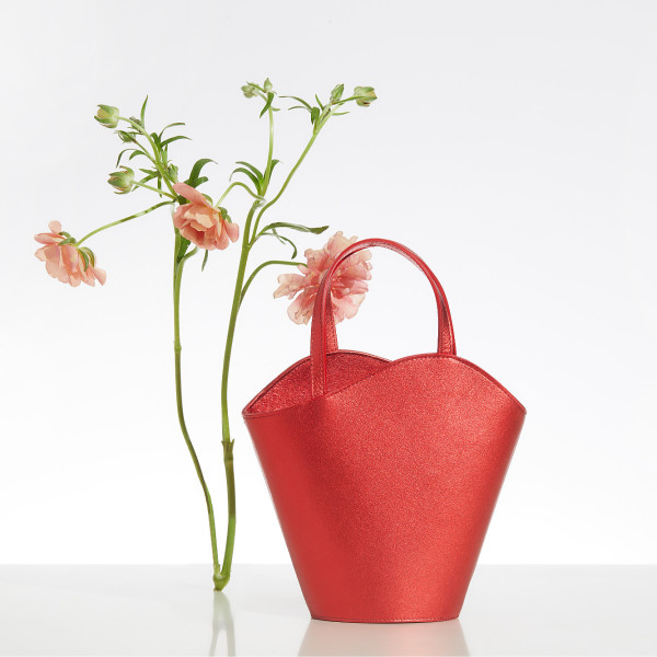 Natalie Dennis Iconic Infinity Handbag In Chilli Red