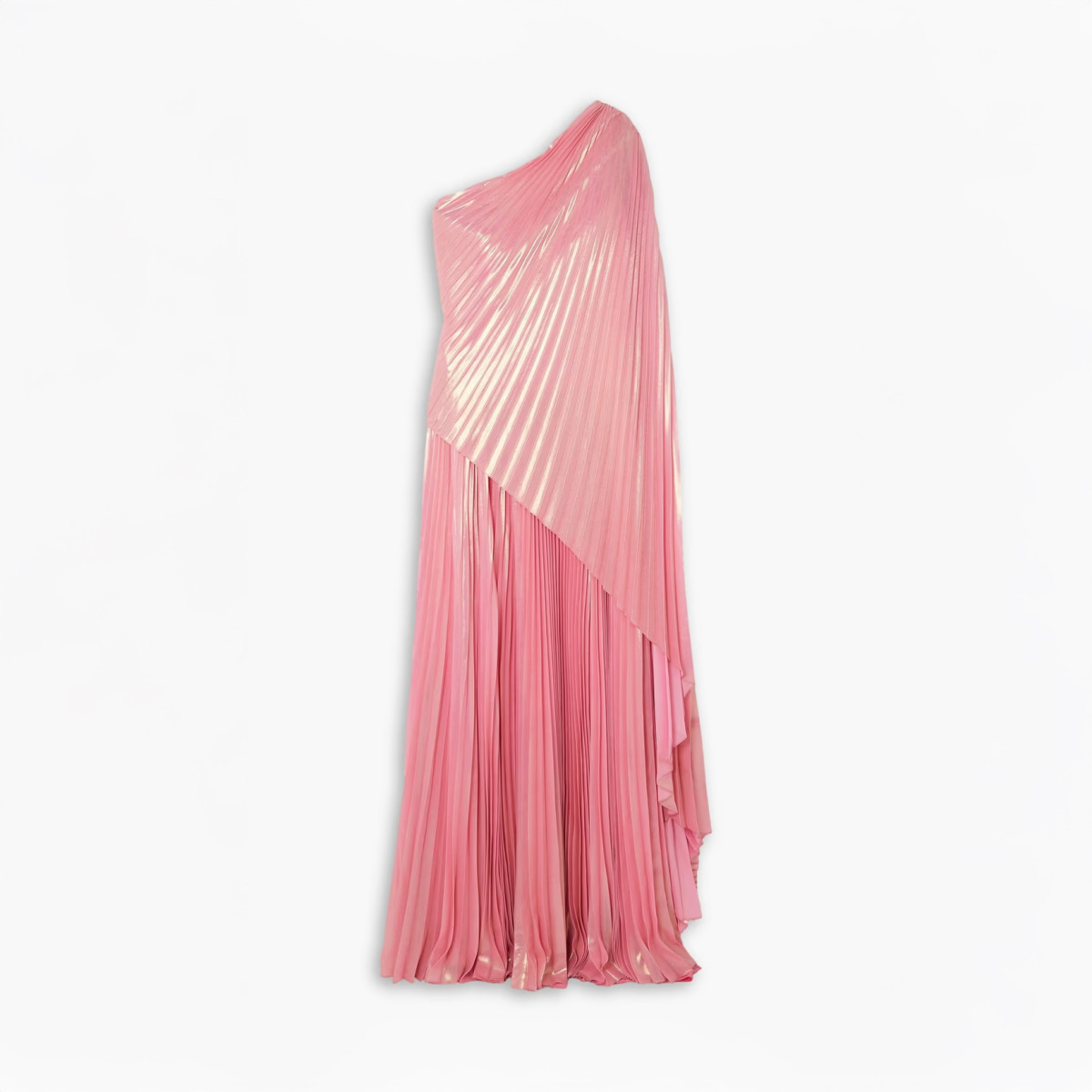 Sem Sem Metallic PlisséOne Shoulder Kaftan Dress
