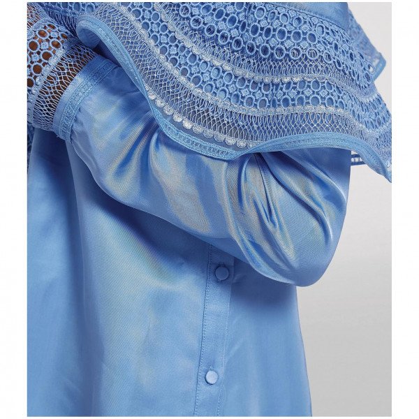 Self-Portrait One-Shoulder Lace Blouse
