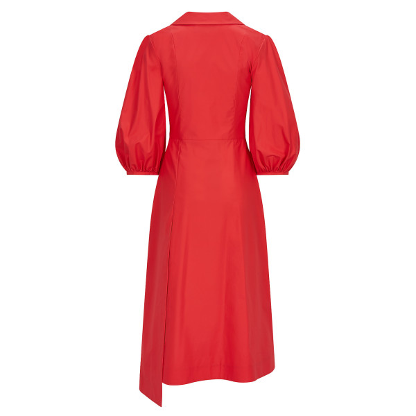 FEMPONIQ Wide Lapel Asymmetric Cotton Dress