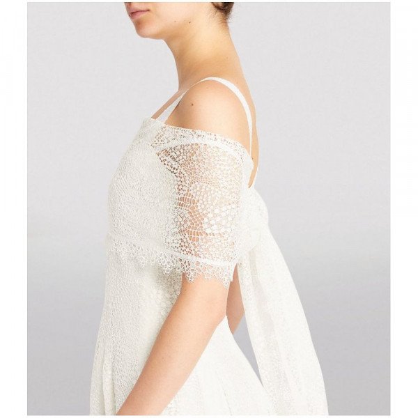 Talbot Runhof Lace-Embroidered Midi Dress