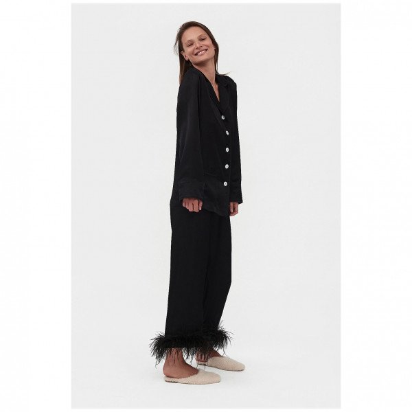 Sleeper Boudoir Pants with Feathers