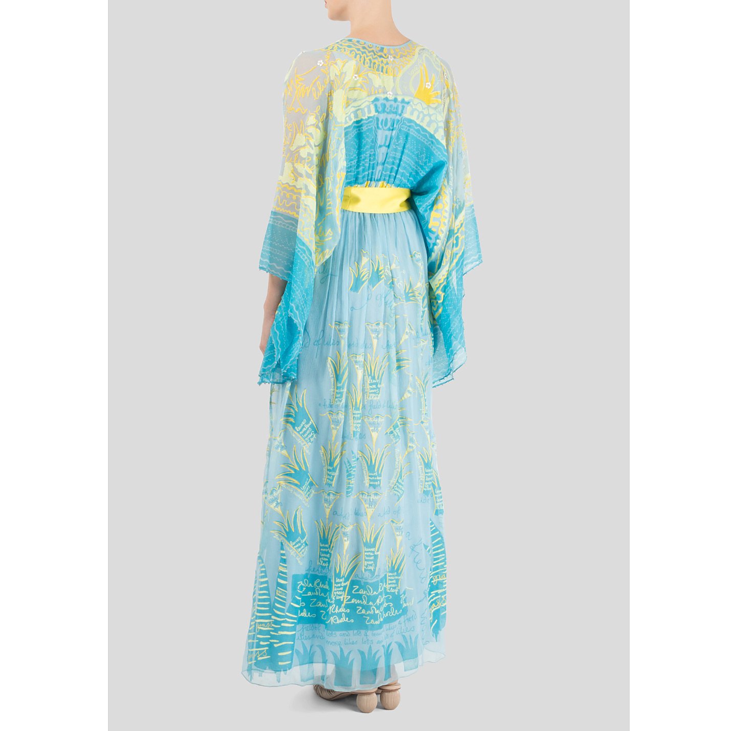 Zandra Rhodes Silk-Chiffon Sky Maxi Dress