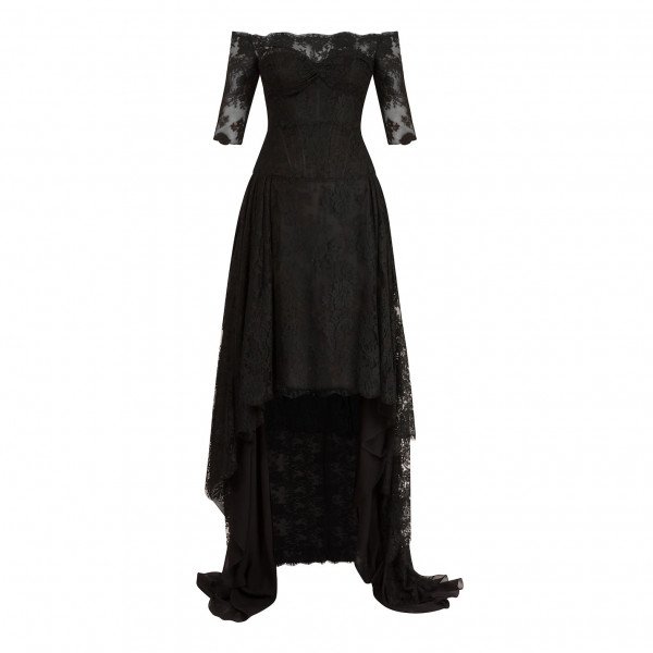 Alexander McQueen Corseted Lace Gown