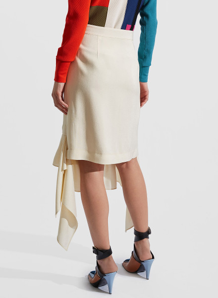 Colville Flared Front Cream Skirt
