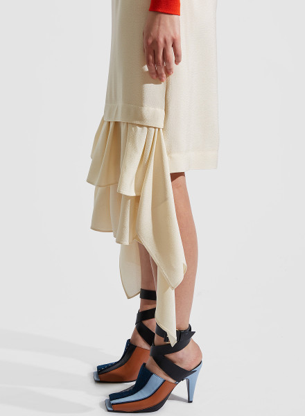 Colville Flared Front Cream Skirt