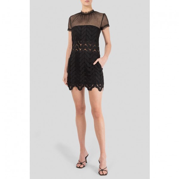 Rent Buy Self Portrait Guipure Lace Mini Dress MY WARDROBE HQ