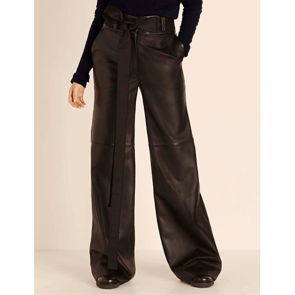 Amanda Wakeley Sculpted Leather Trousers