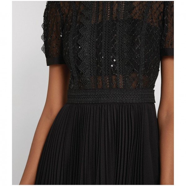 Self-Portrait Lace Embroidered Mini Dress