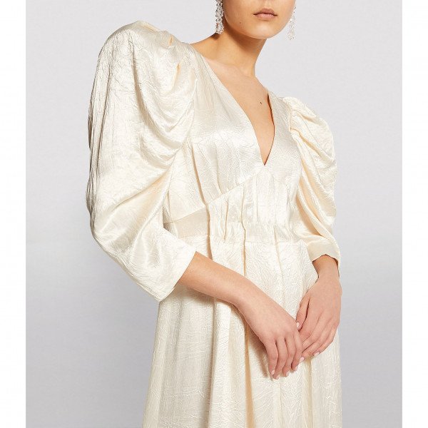 16arlington Kaffir Crinkled Midi Dress
