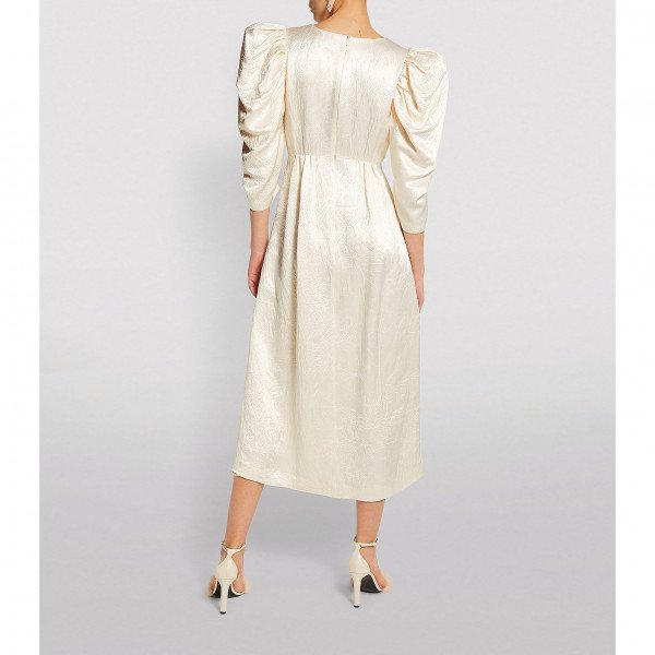 16arlington Kaffir Crinkled Midi Dress