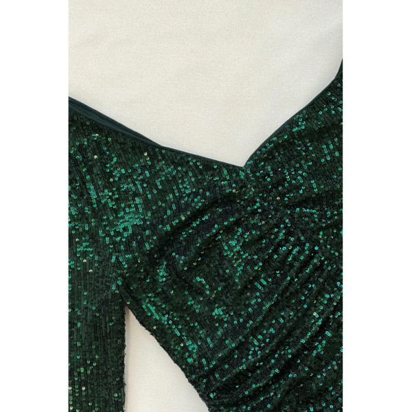 Self-Portrait Stretch Sequin Midi Dress