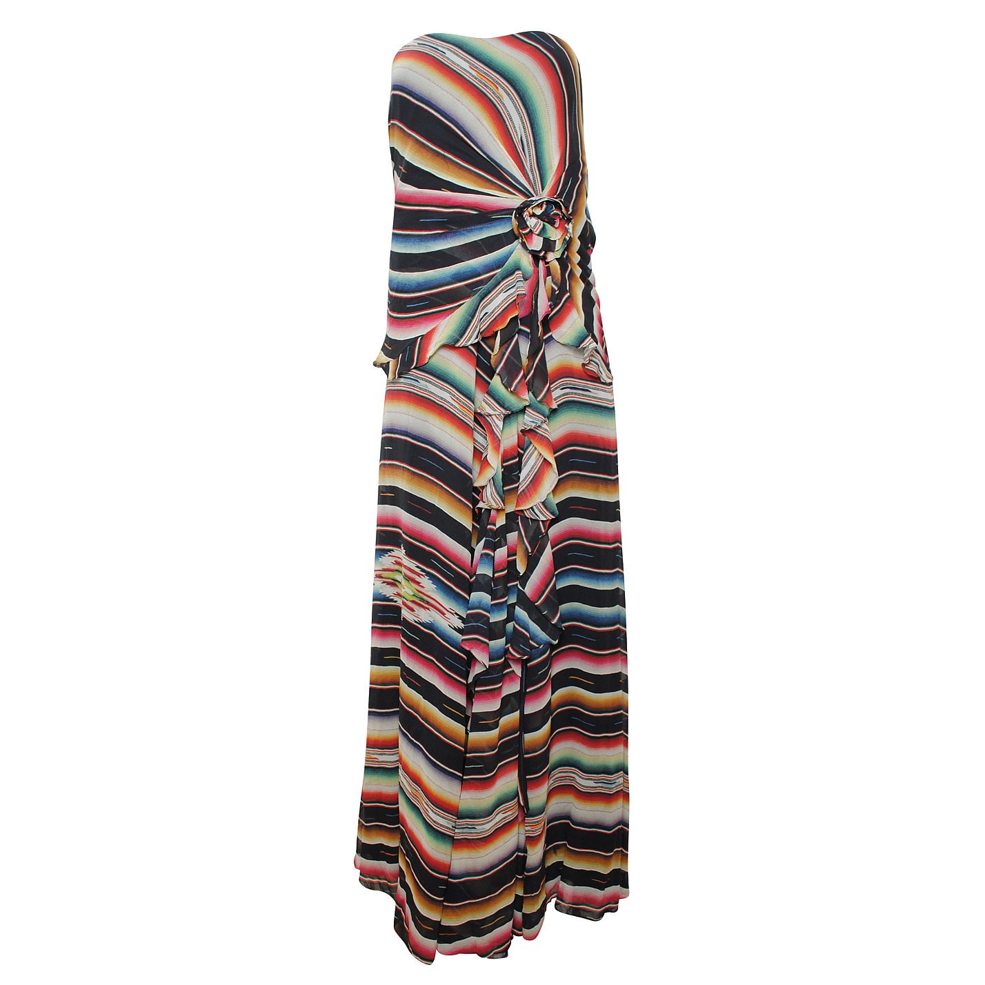 Ralph Lauren Strapless Multicolour Maxi Dress