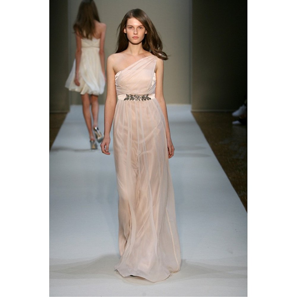 Collette Dinnigan Deco Draped One-Shoulder Gown