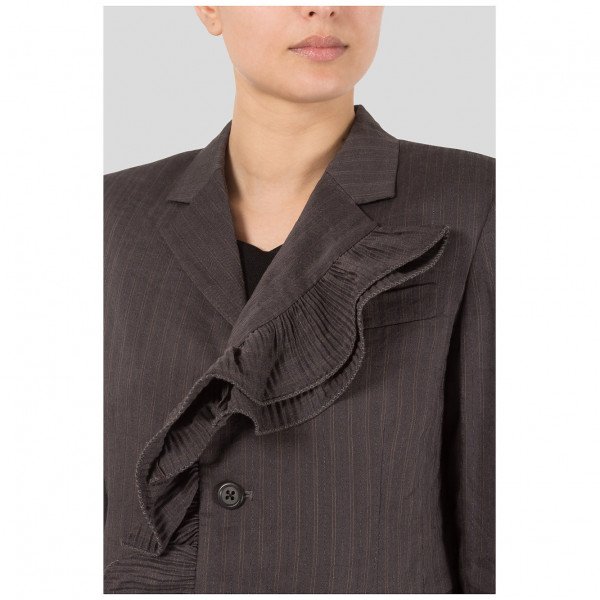 Marc Jacobs Pinstripe Ruffle Jacket