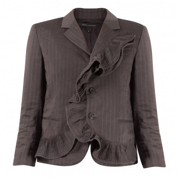 Marc Jacobs Pinstripe Ruffle Jacket