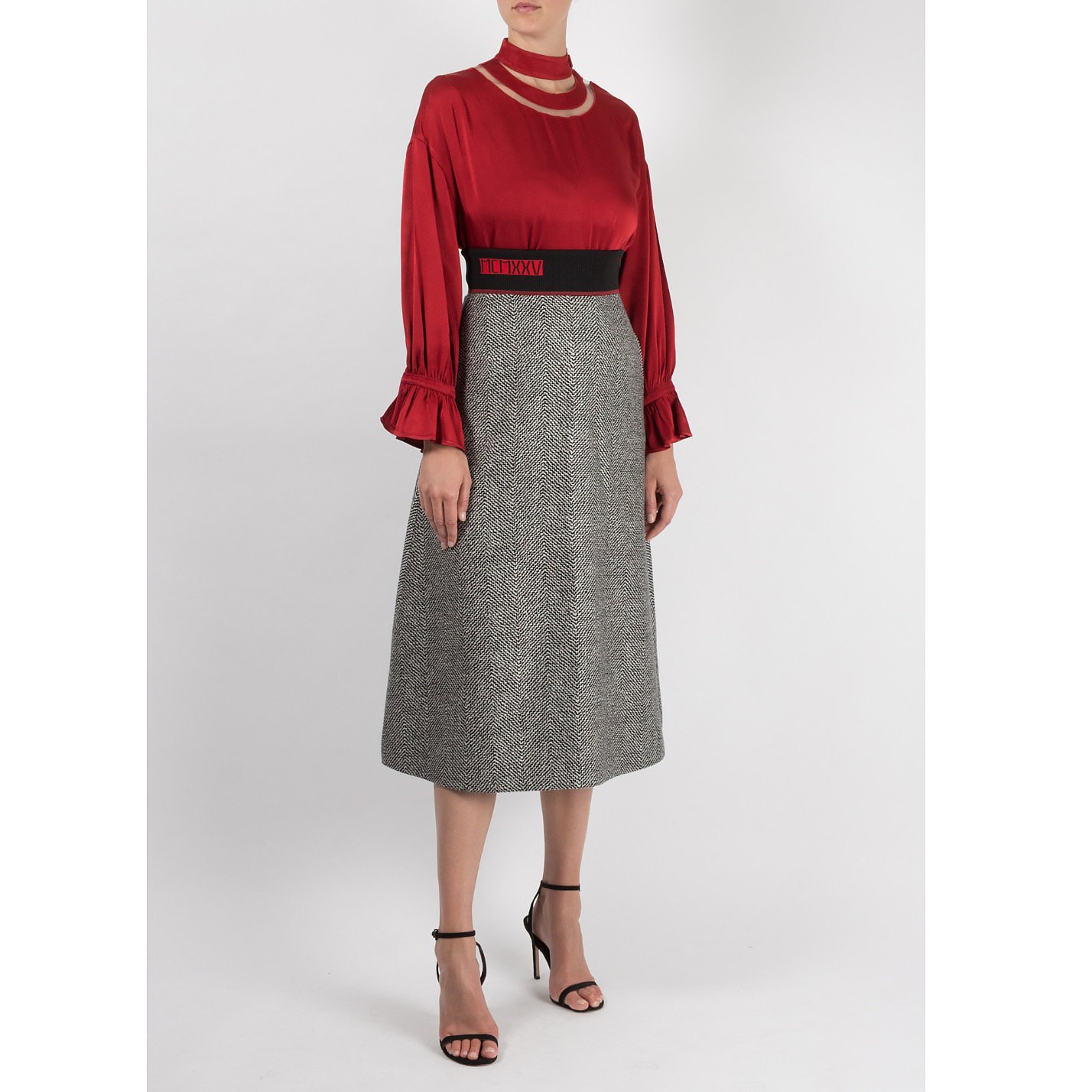 Fendi Wool Midi Skirt