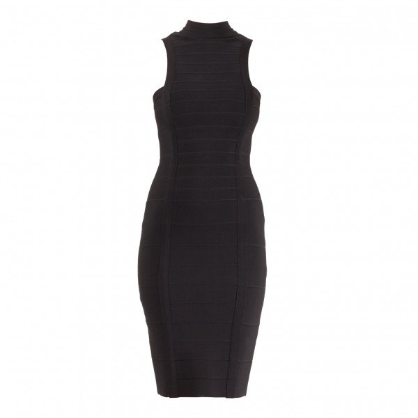 Herve Leger Bodycon High Neck Dress