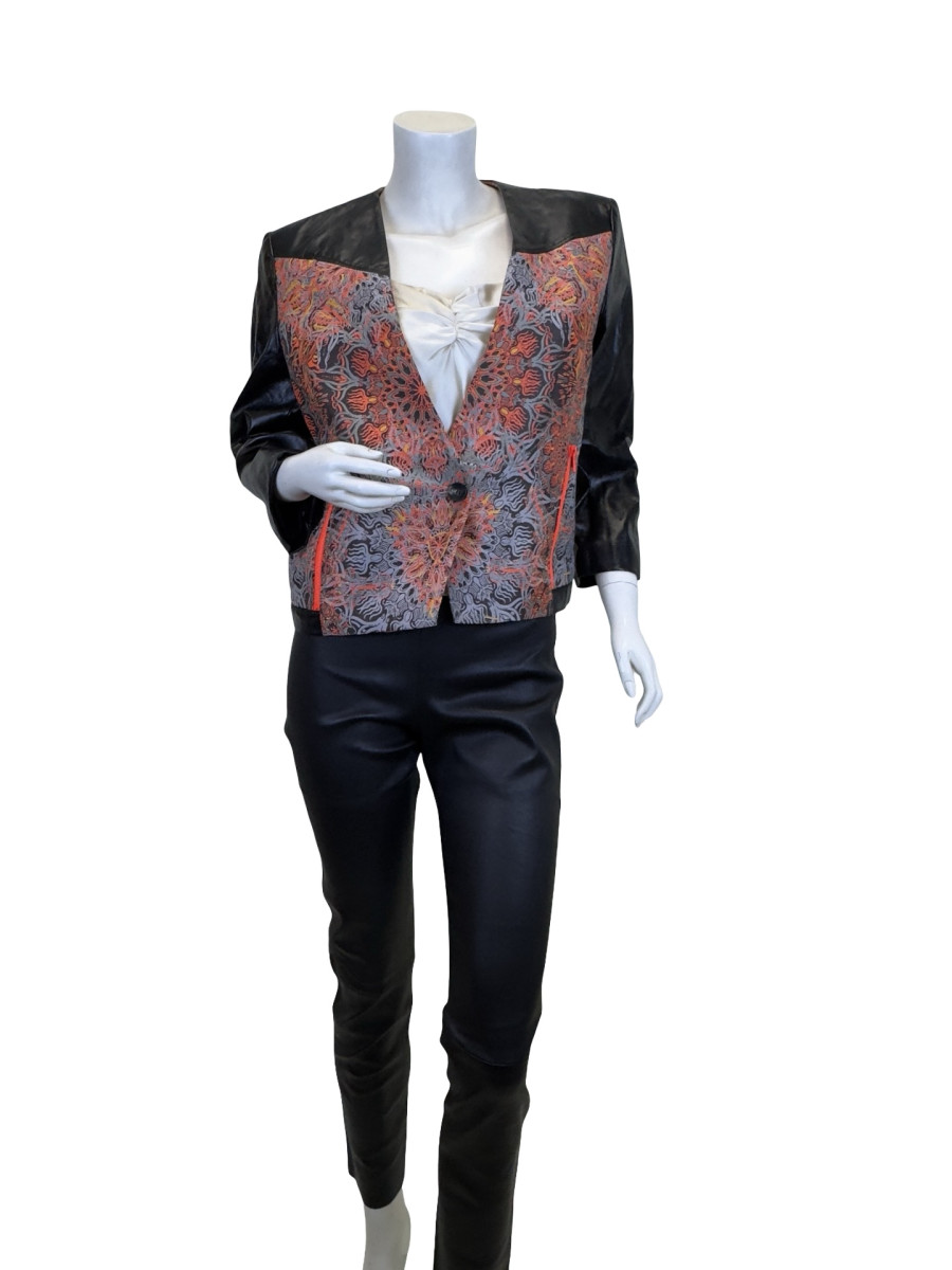 HELMUT LANG Tiger Medallion Leather Jacket