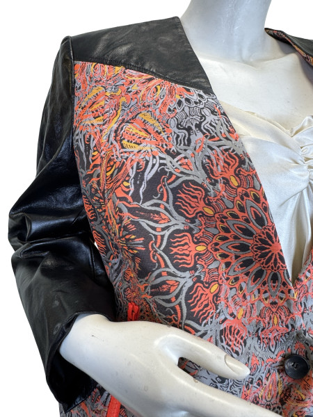 HELMUT LANG Tiger Medallion Leather Jacket