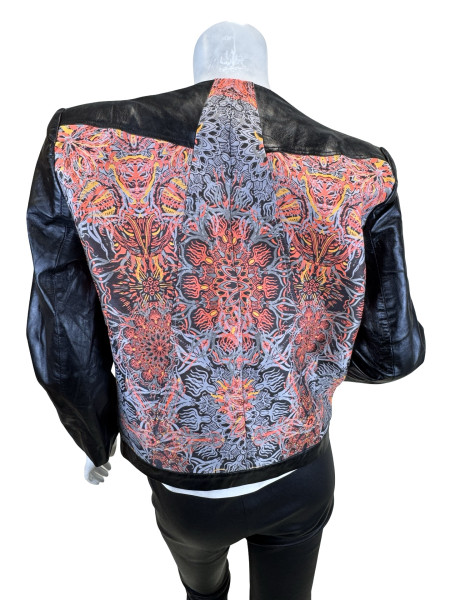 HELMUT LANG Tiger Medallion Leather Jacket
