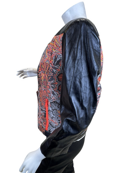 HELMUT LANG Tiger Medallion Leather Jacket