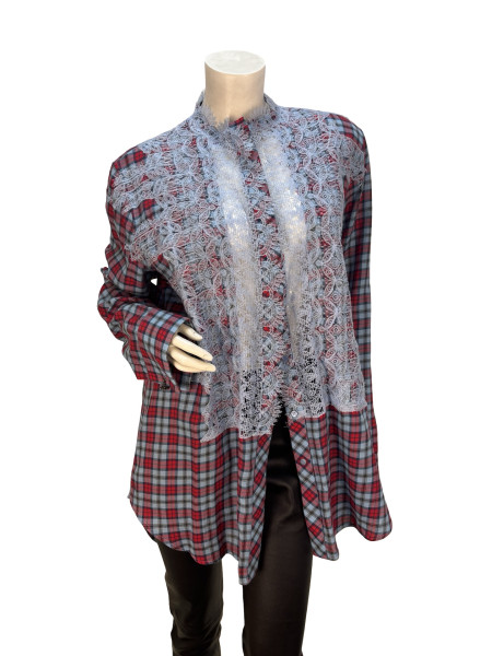 Ermanno Scervino Scervino Tartan & Lace Shirt
