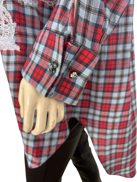 Ermanno Scervino Scervino Tartan & Lace Shirt