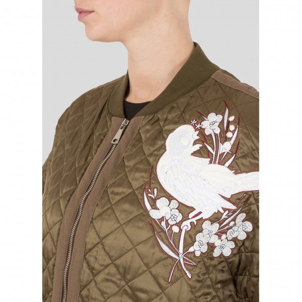 No.21 Quilted Bomber Gilet With Embroidery