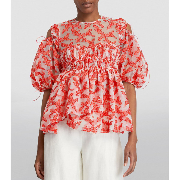 Rent Buy Cecilie Bahnsen Fruma Asymmetric Blouse | MY WARDROBE HQ