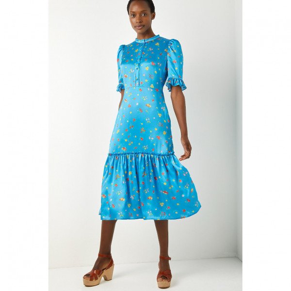 Wyse London Billie Fruity Floral Bow Detail Dress
