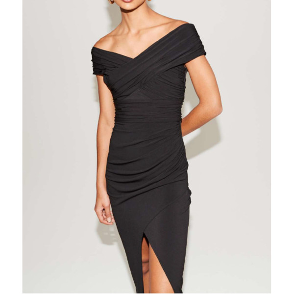 Self-Portrait Crossover Midi Dress
