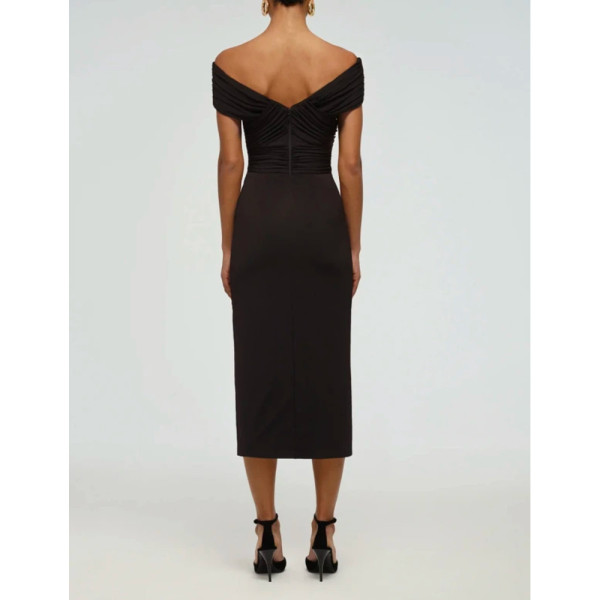 Self-Portrait Crossover Midi Dress