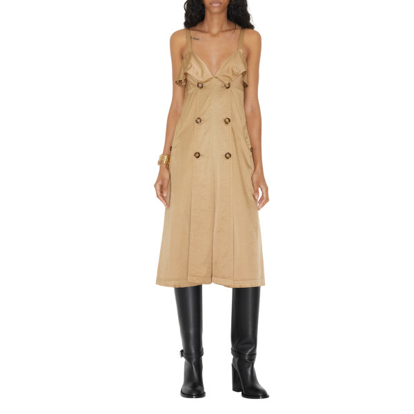 Burberry Viscose Cotton Blend Trench Dress