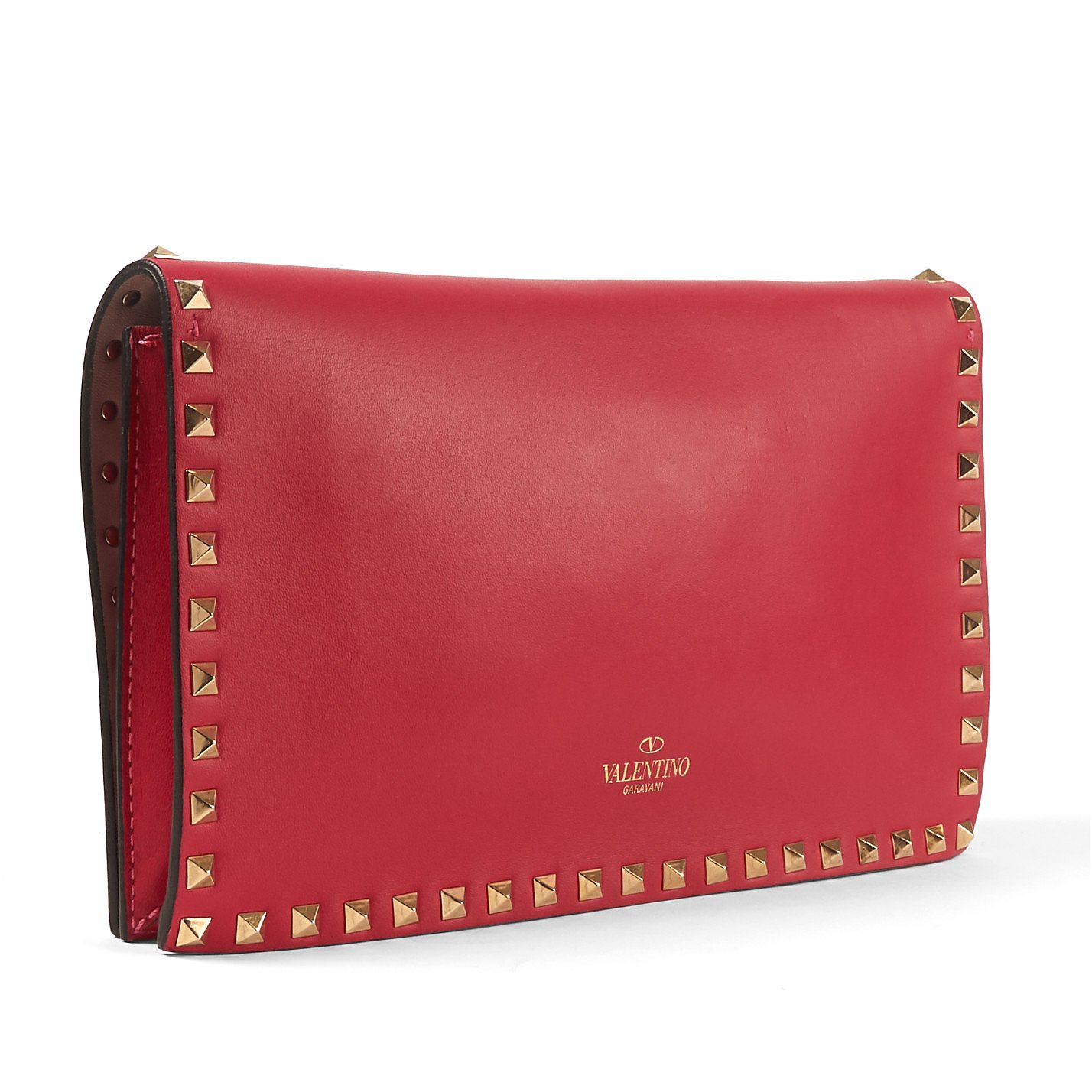 Valentino Studded Leather Clutch Bag